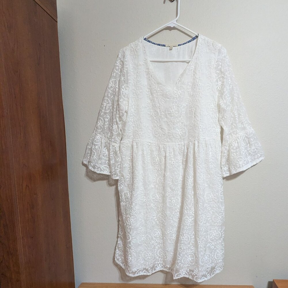Kate & Sam Eyelet Lace Dress Size Large